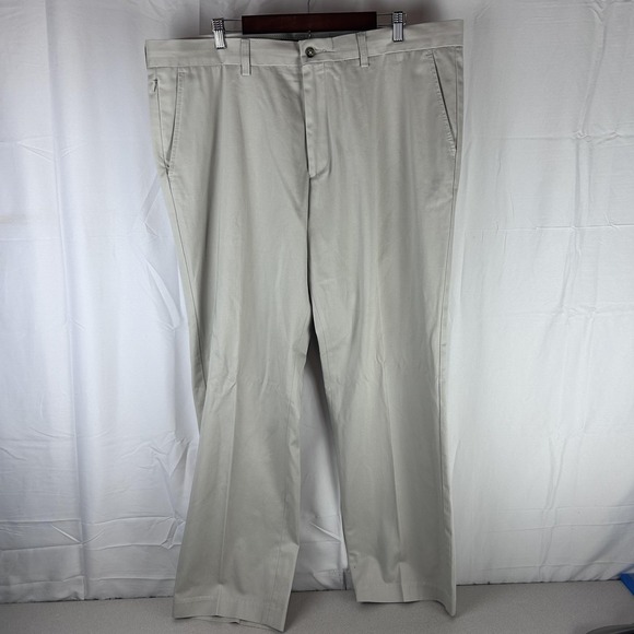 Ariat Performance Khaki Pants Mens 40x34 Beige Straight Fit Cotton Work Casual - Picture 1 of 14
